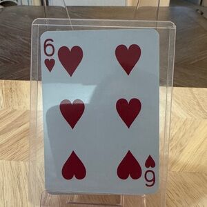 Jimmy Choo Red 6 Of Hearts Playing Card